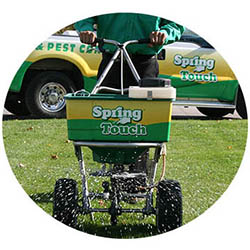 Waconia spring touch lawn and pest control company lawn truck